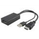 PremiumCord adaptér HDMI to DisplayPort Male/Female s napájením z USB