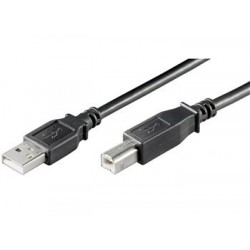 PremiumCord Kabel USB 2.0, A-B, 1m, černý