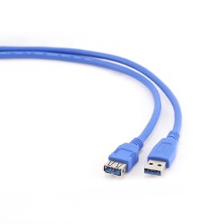 Kabel USB A-A 3m USB 3.0 prodlužovací, černý