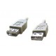 Kabel USB A-A 1,8m 2.0 prodluž,HQ Black,zlac.kont.