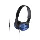 SONY sluchátka MDR-ZX310AP, handsfree, modré