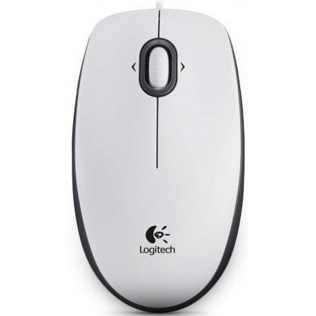 Myš Logitech B100 Optical USB Mouse, bílá