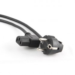 Síťový kabel VDE220/230V 1,8m napájecí,konektor90°