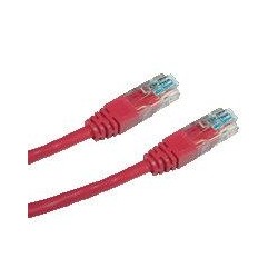 DATACOM patch cord UTP cat5e 5M červený