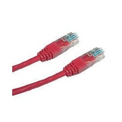 DATACOM patch cord UTP cat5e 0,25M červený