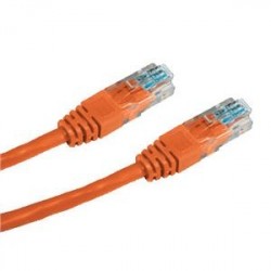DATACOM patch cord UTP cat5e 0,5M oranžový