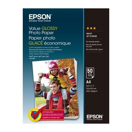 EPSON Value Glossy Photo Paper A4 50 sheet