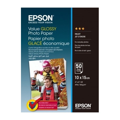 EPSON Value Glossy Photo Paper 10x15cm 50 sheet