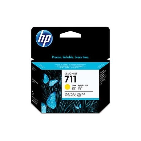HP no 711 - žlutá ink. kazeta - 3 pack, CZ136A