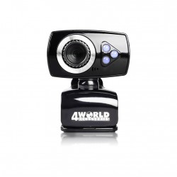 4World Webkamera 2M LED USB Black/Silver