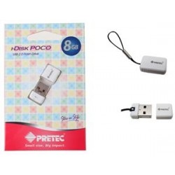 Pretec USB 2.0 i-Disk Poco 8GB - Bílý