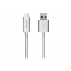 Kabel AVACOM TPC-100S USB - USB Type-C, 100cm, stříbrná